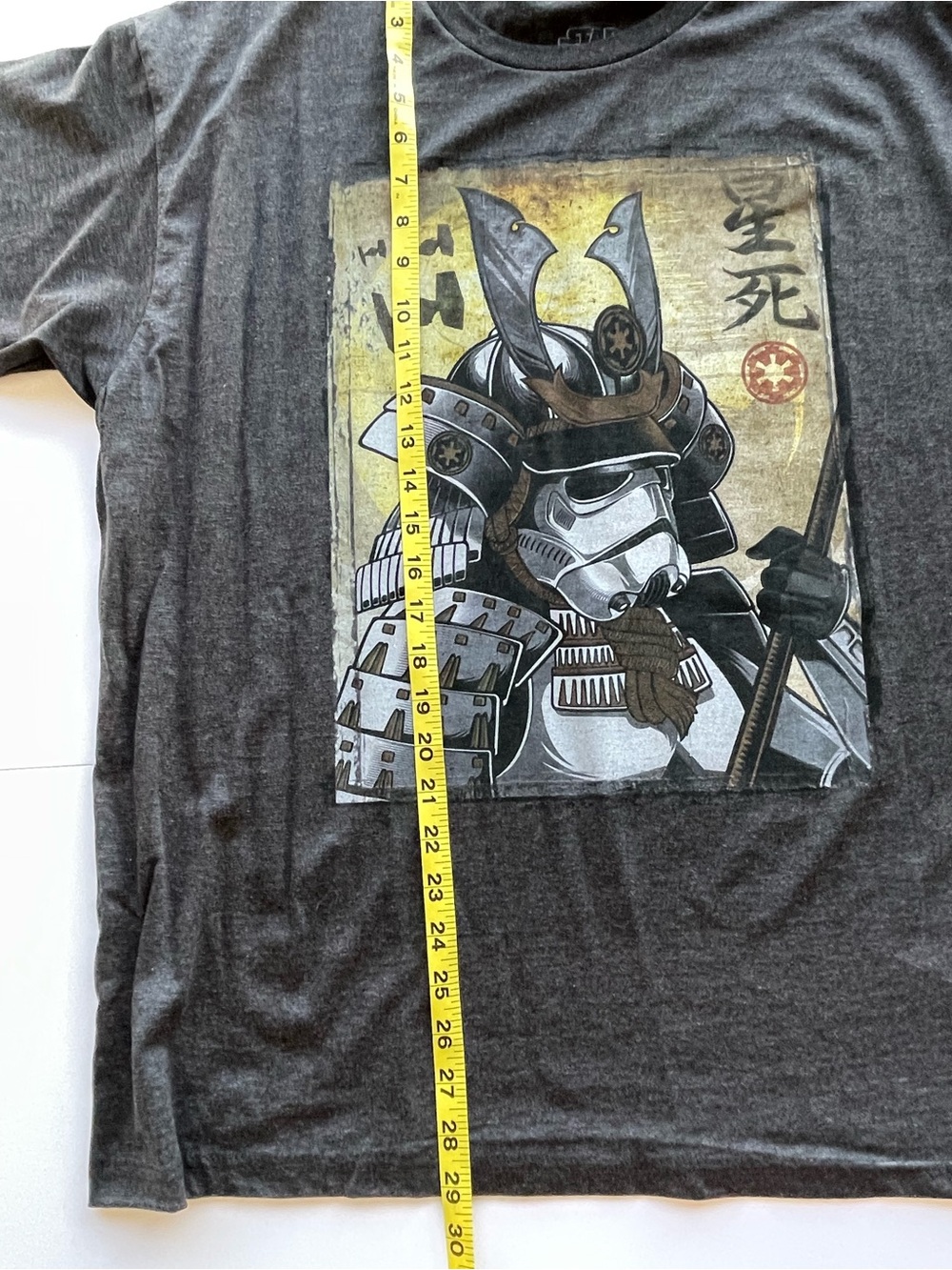 Star Wars Samurai Storm Trooper dark gray shirt NWOT - Picture 4 of 6